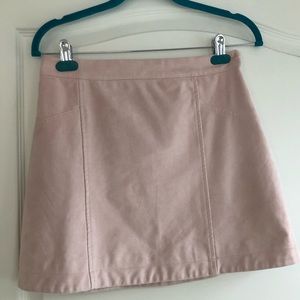 Abercrombie pink suede skirt